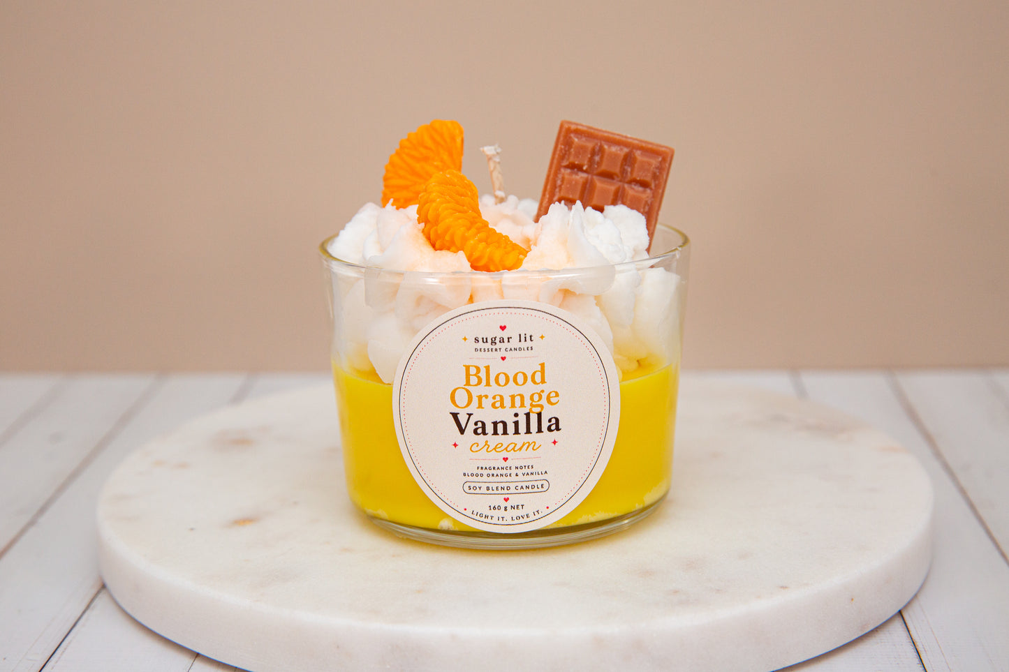 Blood Orange Vanilla Cream — Citrus Dessert Candle