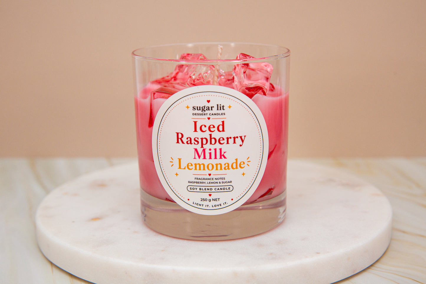Iced Raspberry Milk Lemonade — Fruity Drink Candle