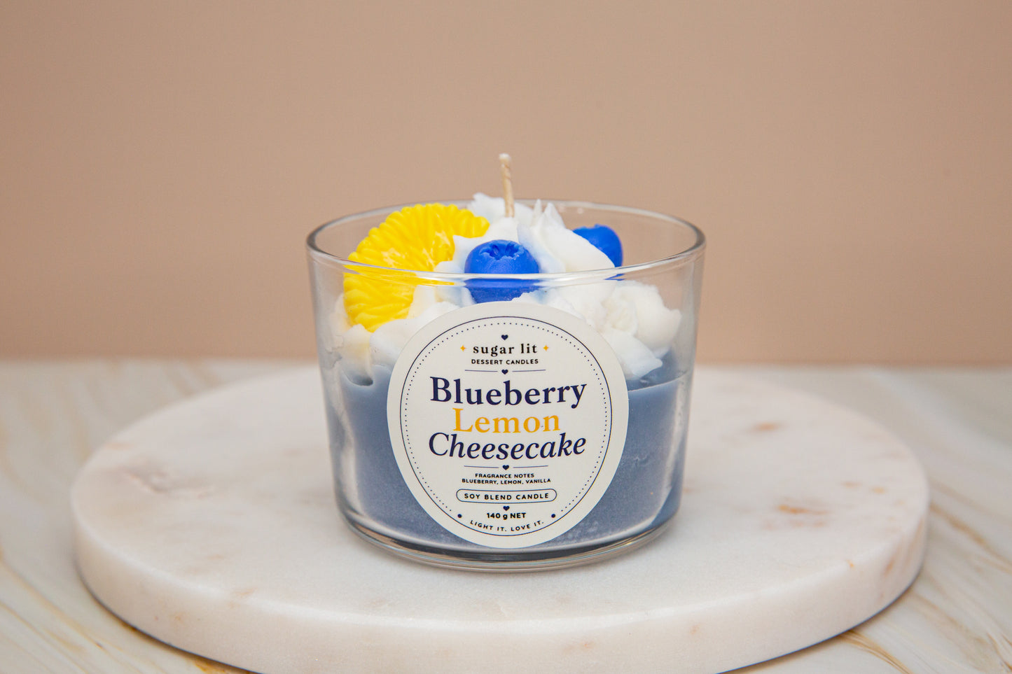 Blueberry Lemon Cheesecake — Bakery Dessert Candle