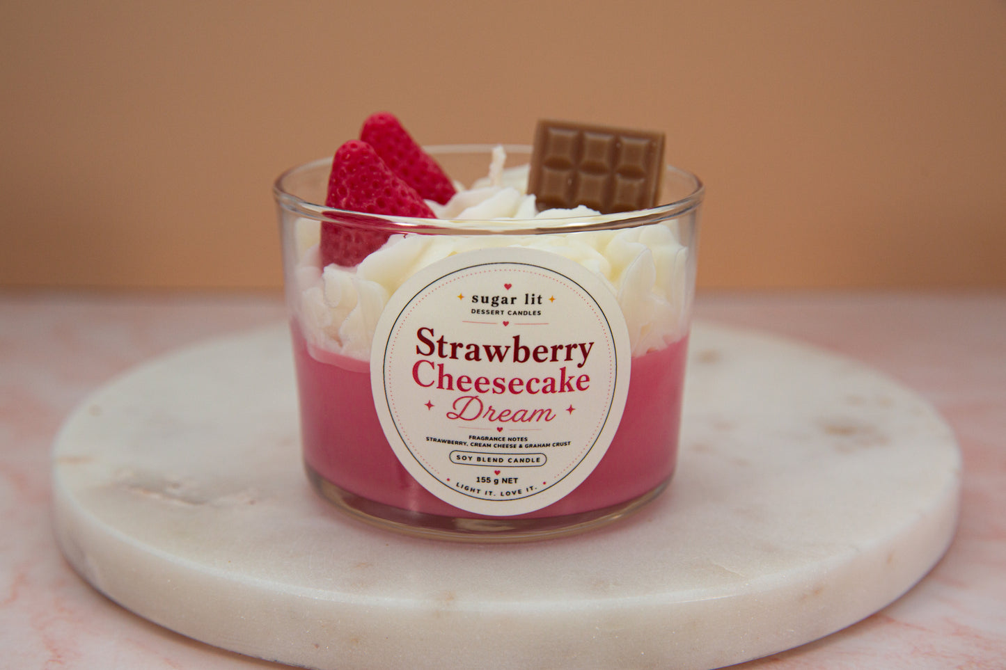 Strawberry Cheesecake Dream — Bakery Dessert Candle