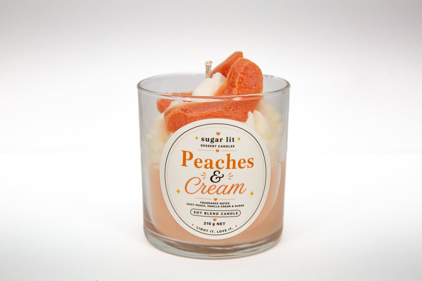Peaches & Cream — Fruity Dessert Candle