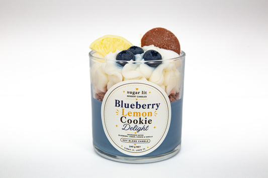 Blueberry Lemon Cookie Delight — Bakery Dessert Candle