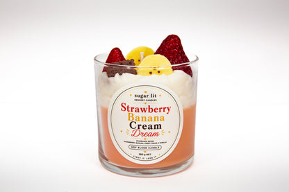 Strawberry Banana Cream Dream — Fruity Dessert Candle