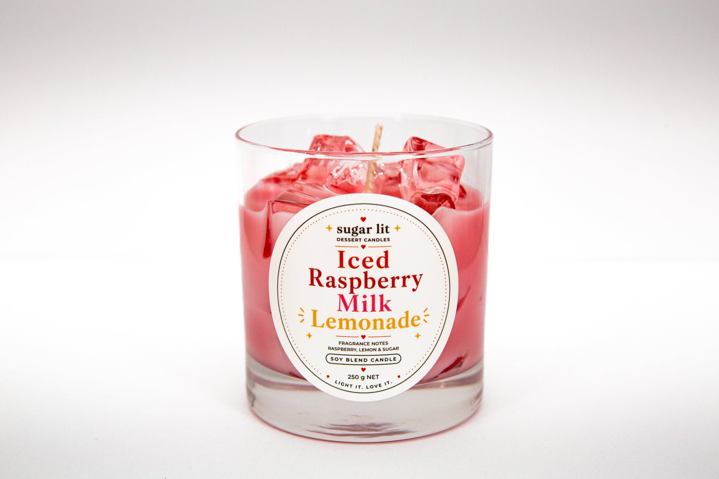 Iced Raspberry Milk Lemonade — Fruity Drink Candle