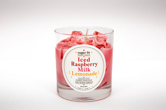 Iced Raspberry Milk Lemonade — Fruity Drink Candle