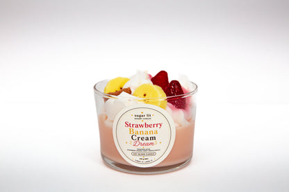 Strawberry Banana Cream Dream — Fruity Dessert Candle