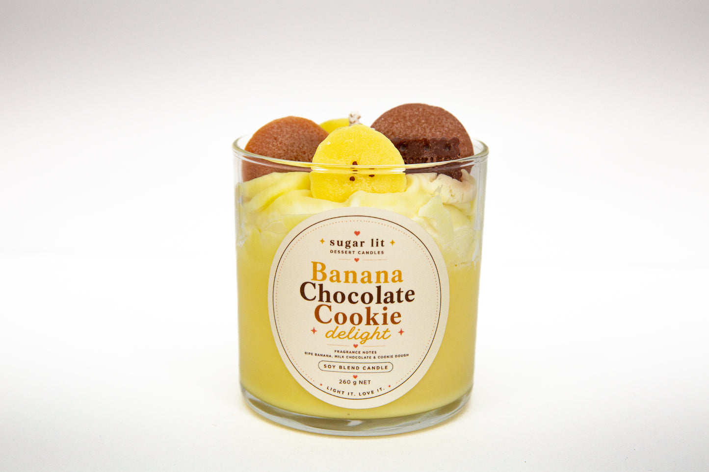 Banana Chocolate Cookie Delight — Fruity Dessert Candle
