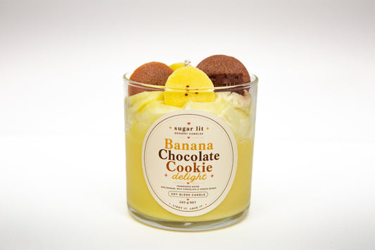 Banana Chocolate Cookie Delight — Fruity Dessert Candle