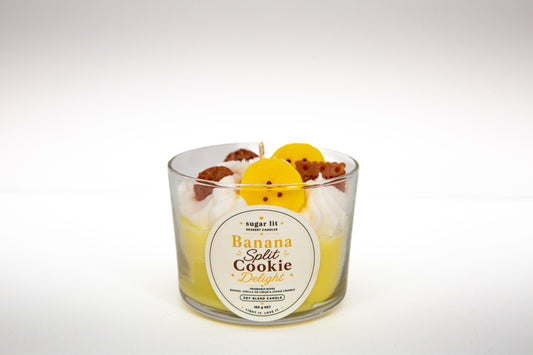 Banana Split Cookie Delight — Fruity Dessert Candle