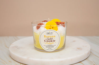 Banana Split Cookie Delight — Fruity Dessert Candle
