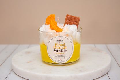 Blood Orange Vanilla Cream — Citrus Dessert Candle