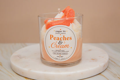 Peaches & Cream — Fruity Dessert Candle