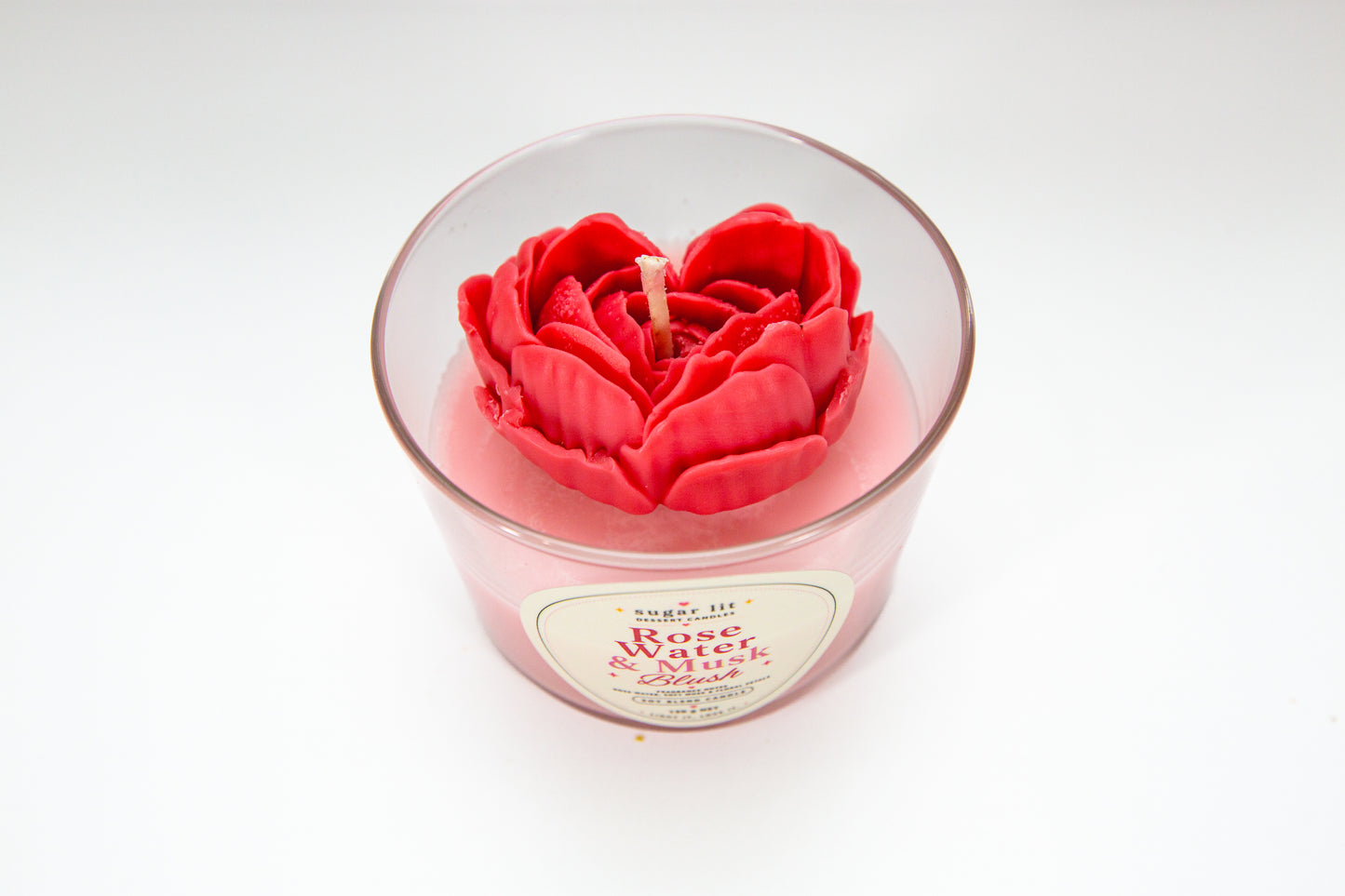 Rose Water & Musk Blush — Floral Candle