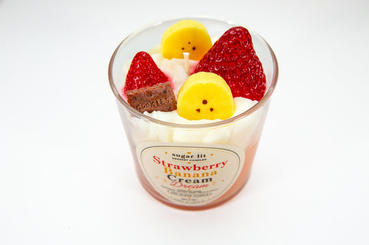 Strawberry Banana Cream Dream — Fruity Dessert Candle