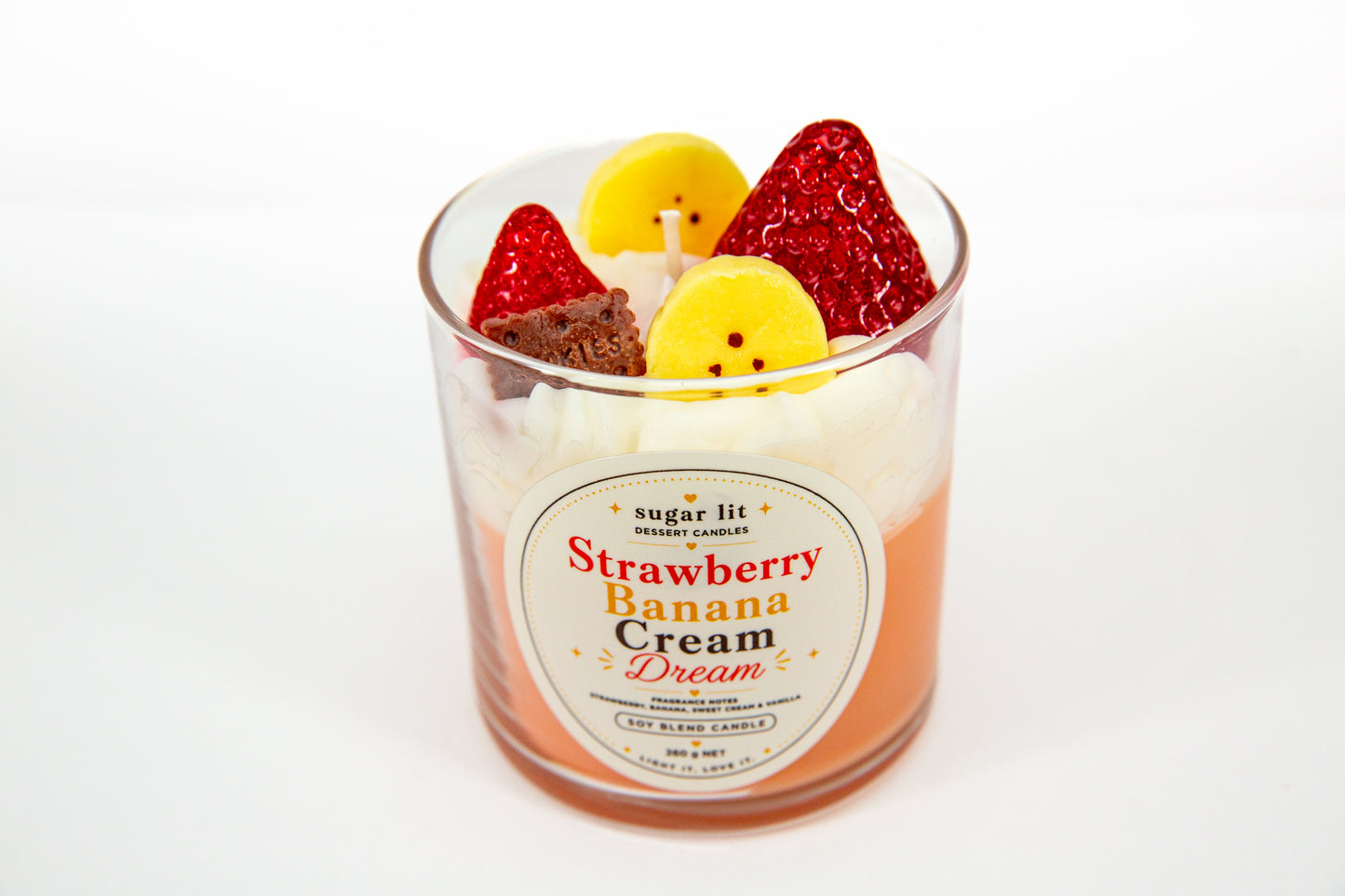 Strawberry Banana Cream Dream — Fruity Dessert Candle