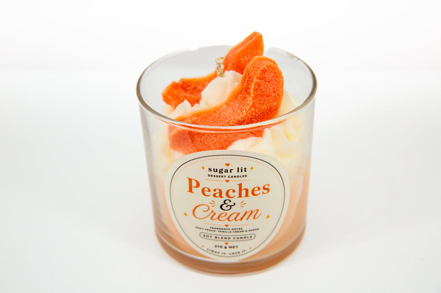 Peaches & Cream — Fruity Dessert Candle