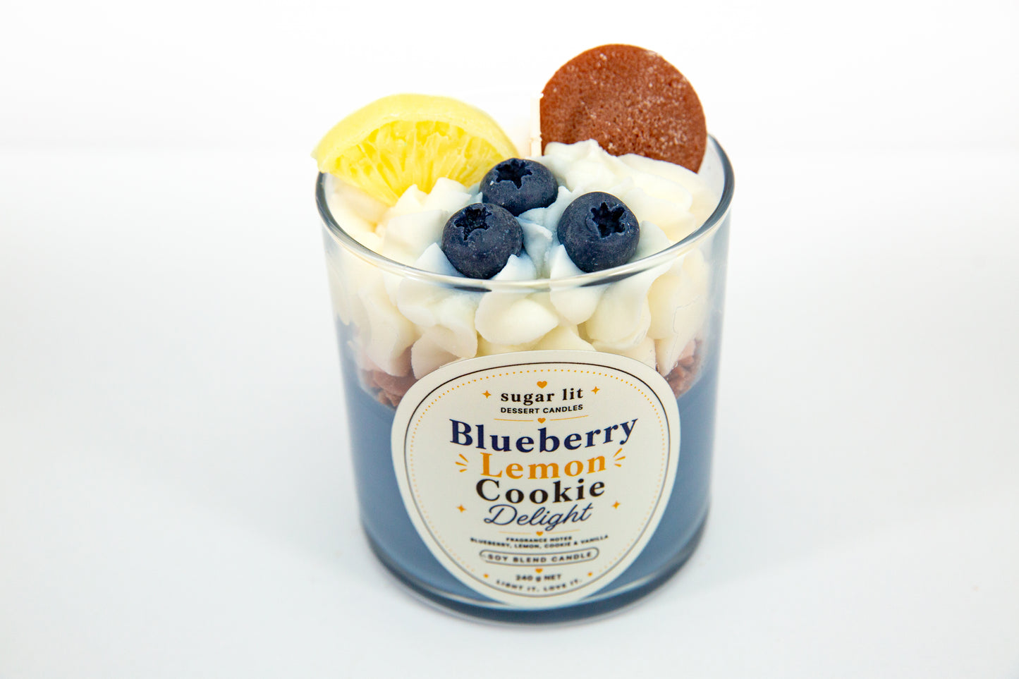 Blueberry Lemon Cookie Delight — Bakery Dessert Candle