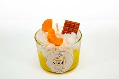 Blood Orange Vanilla Cream — Citrus Dessert Candle