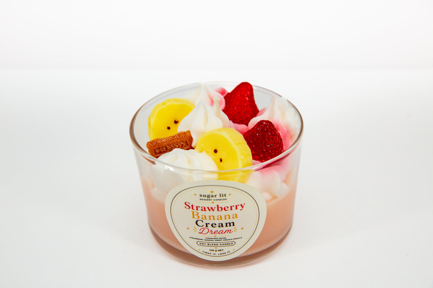 Strawberry Banana Cream Dream — Fruity Dessert Candle