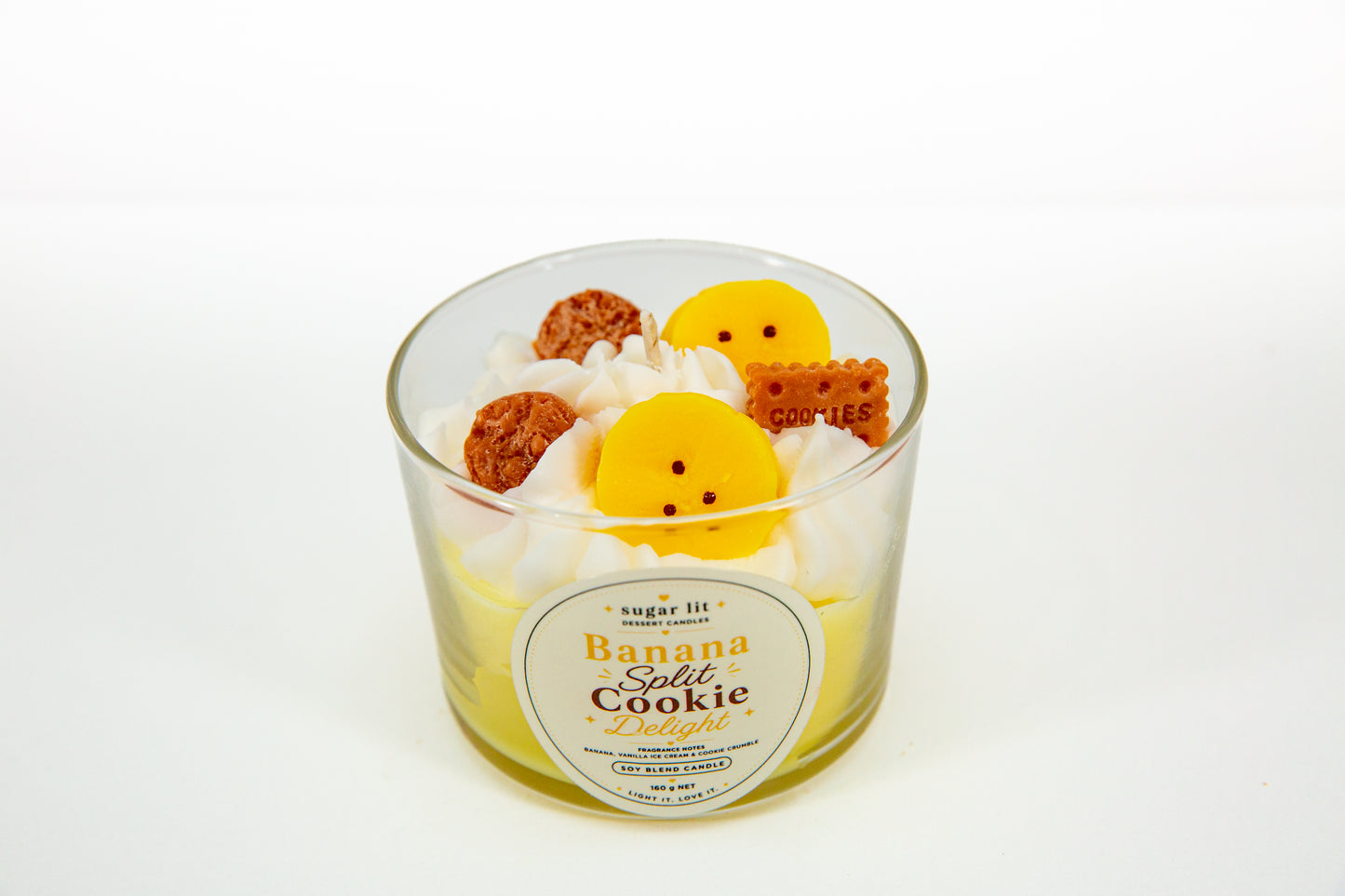 Banana Split Cookie Delight — Fruity Dessert Candle