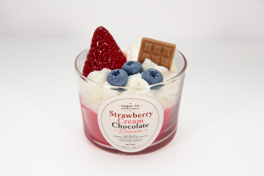 Strawberry Cream Chocolate Dream — Bakery Dessert Candle