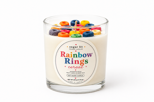 Rainbow Rings — Dessert Candle