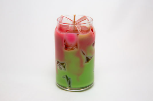 Strawberry Matcha Latte — Drink Candle